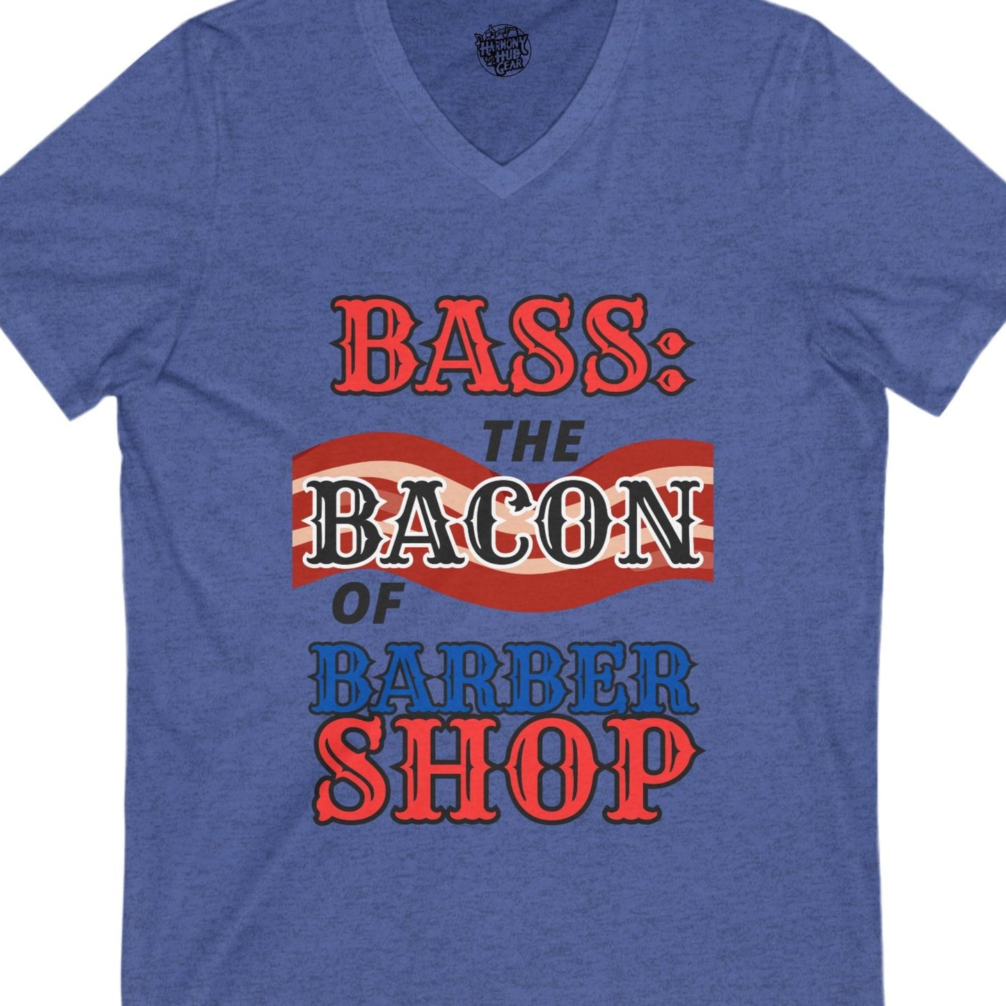 "BASS: The Bacon of Barber Shop" V-Neck Unisex Tee