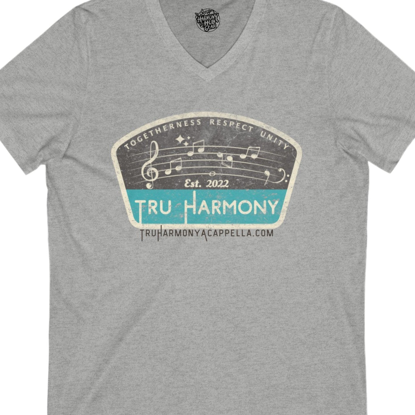TRU Harmony logo V-Neck Unisex Tee