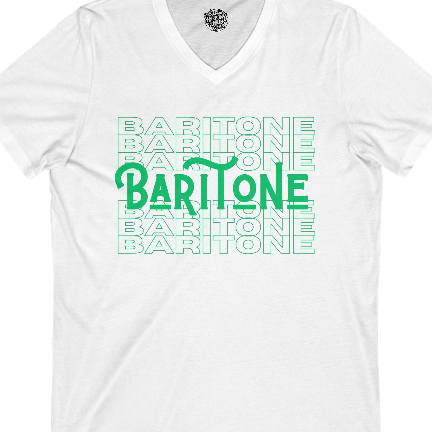 Baritone Repeat V-Neck Unisex Tee