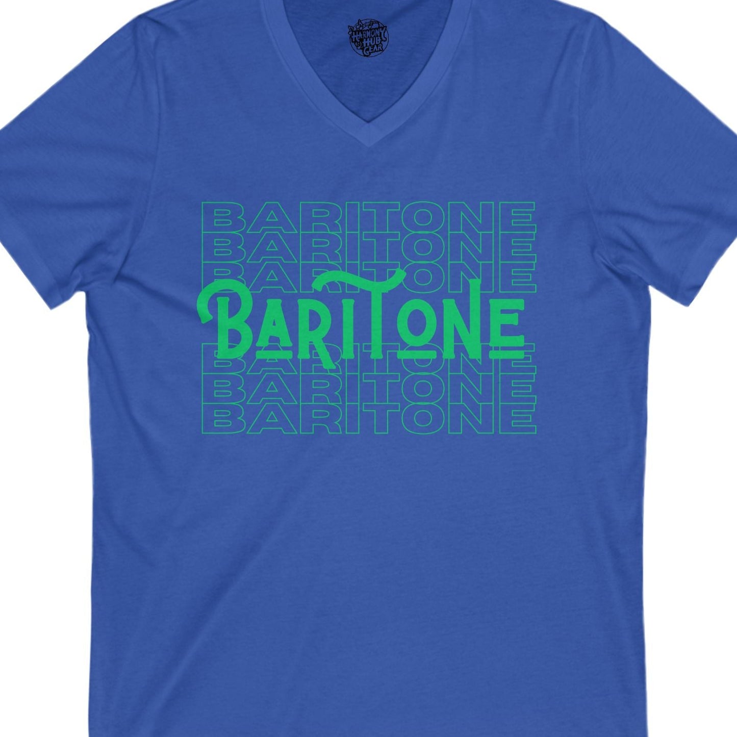 Baritone Repeat V-Neck Unisex Tee