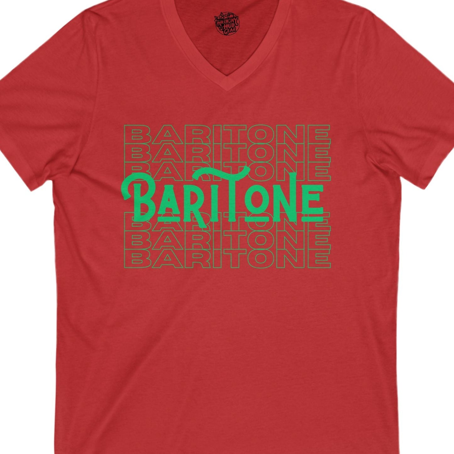 Baritone Repeat V-Neck Unisex Tee