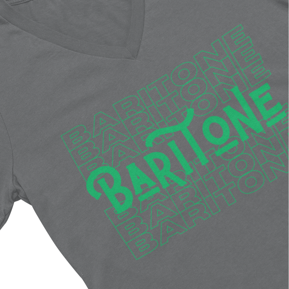 Baritone Repeat V-Neck Unisex Tee