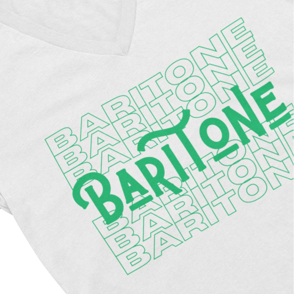 Baritone Repeat V-Neck Unisex Tee