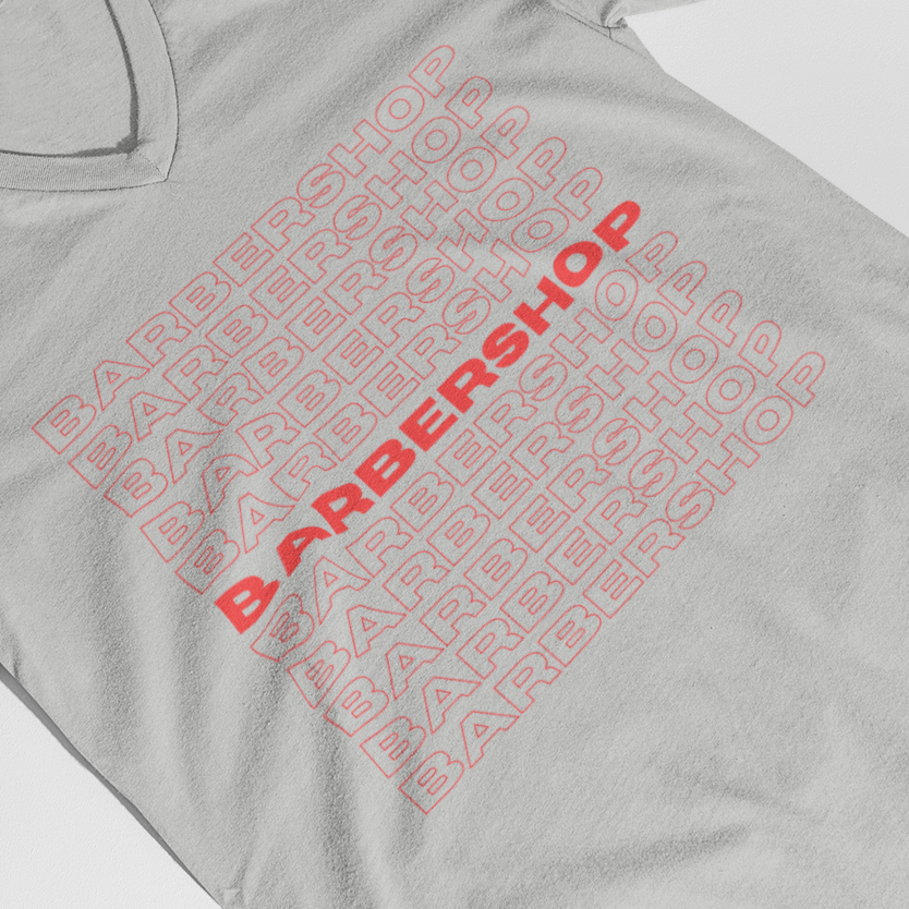 Barbershop Repeat Unisex V-neck Tee