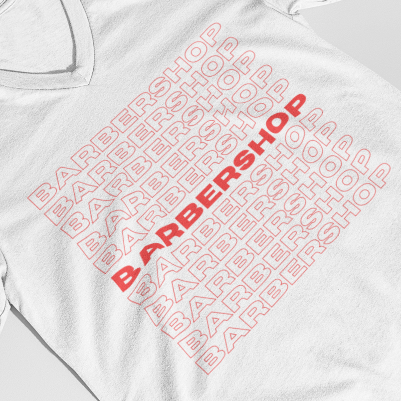 Barbershop Repeat Unisex V-neck Tee
