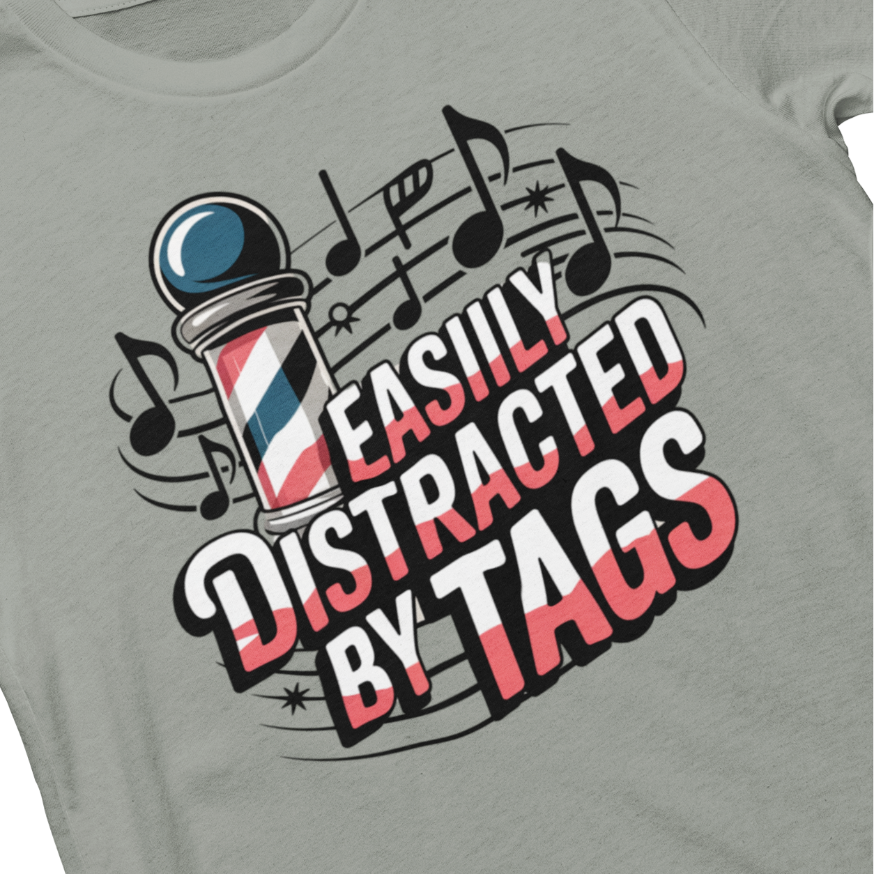 Easily Distracted by Tags Unisex Tee