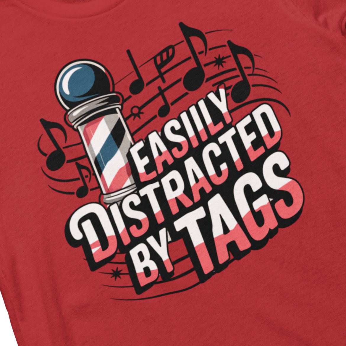 Easily Distracted by Tags Unisex Tee