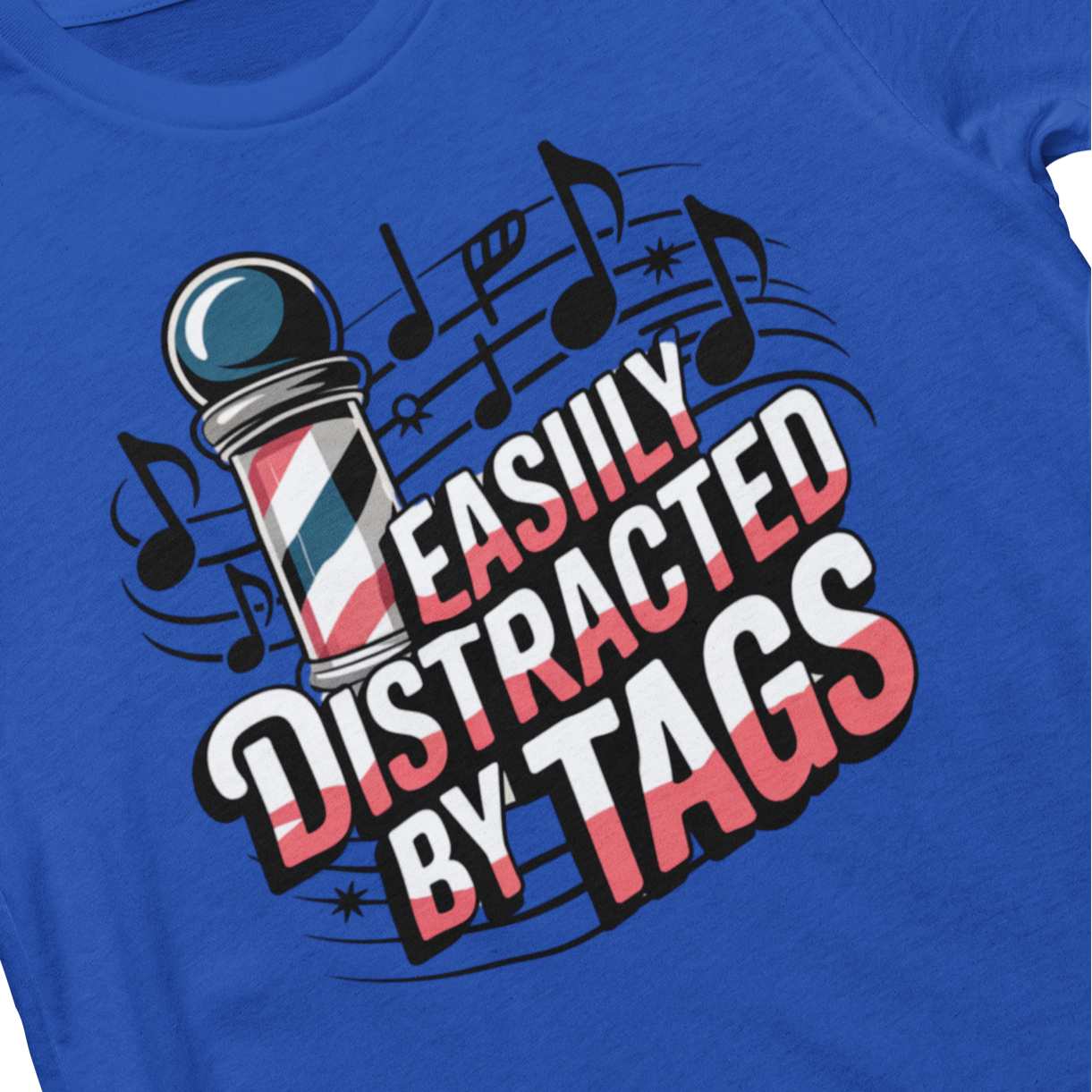 Easily Distracted by Tags Unisex Tee