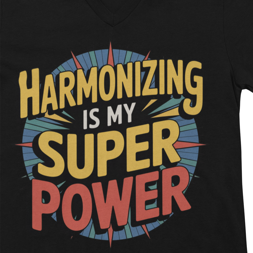 Harmonizing Is My Super Power V-Neck Unisex Tee