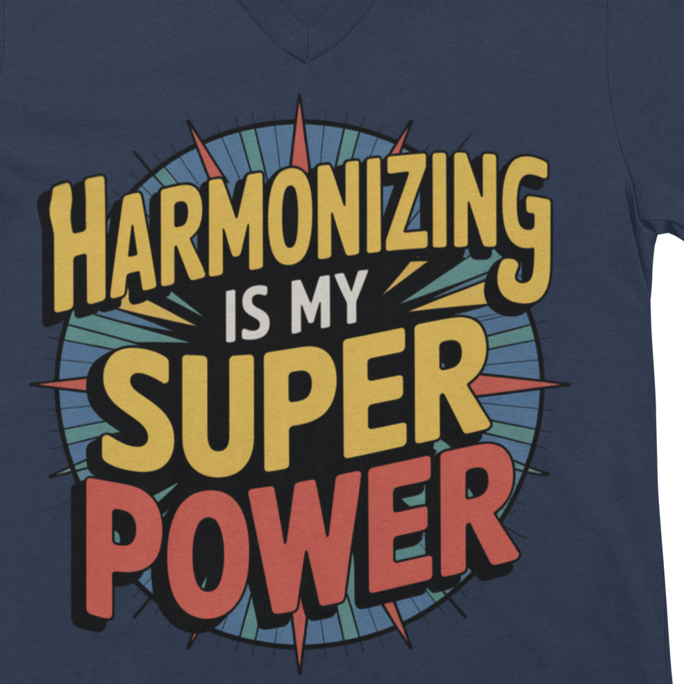 Harmonizing Is My Super Power V-Neck Unisex Tee