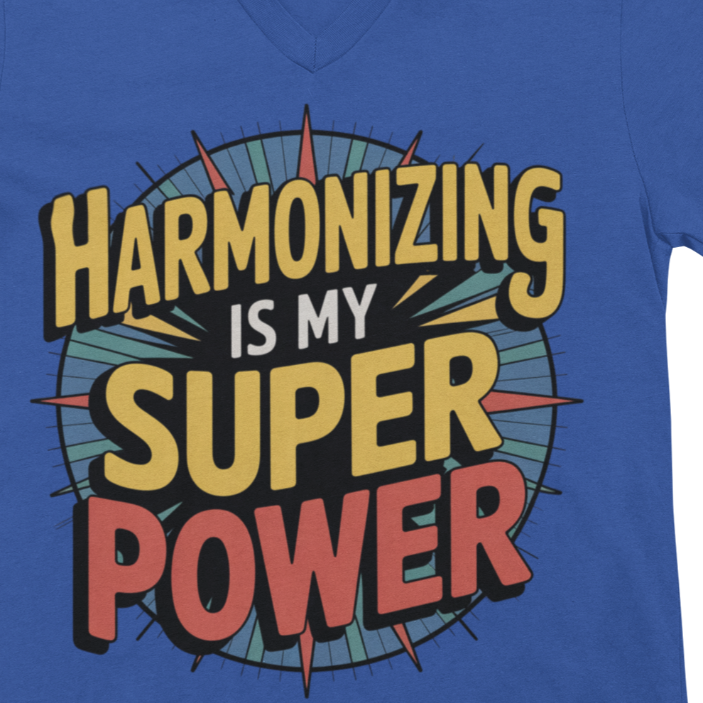 Harmonizing Is My Super Power V-Neck Unisex Tee