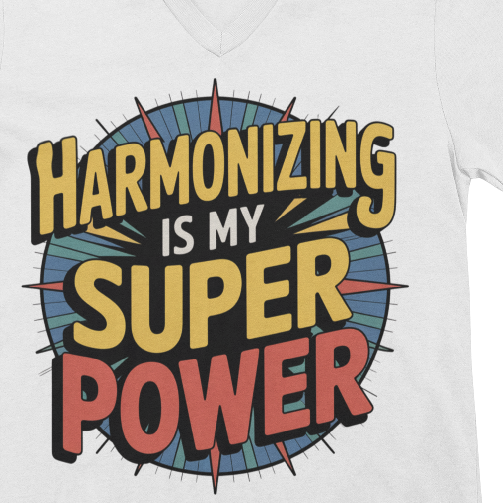 Harmonizing Is My Super Power V-Neck Unisex Tee