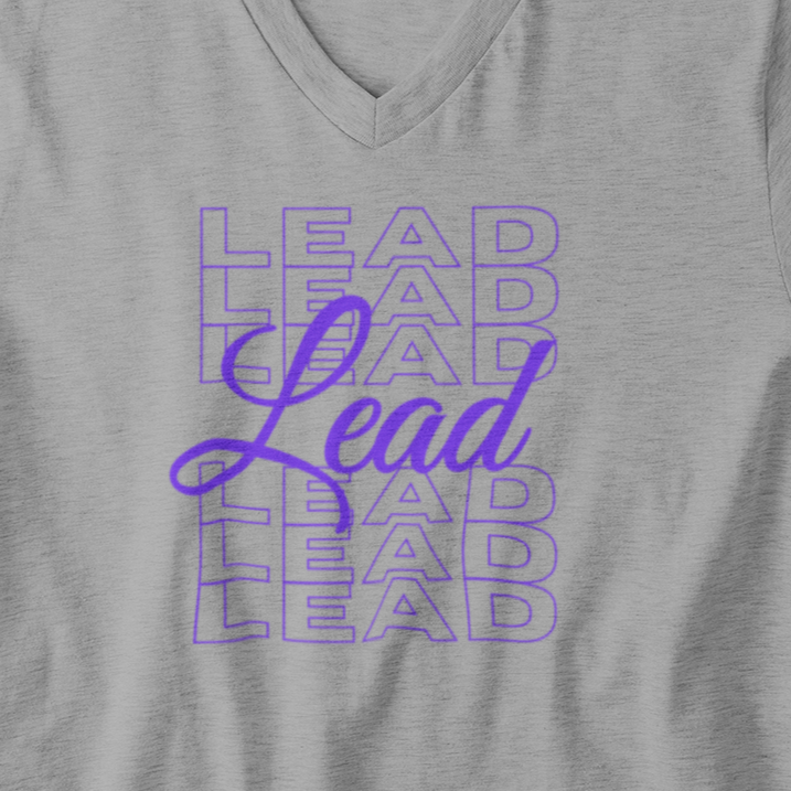 Lead Repeat V-Neck Unisex Tee