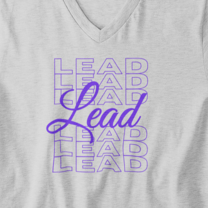 Lead Repeat V-Neck Unisex Tee