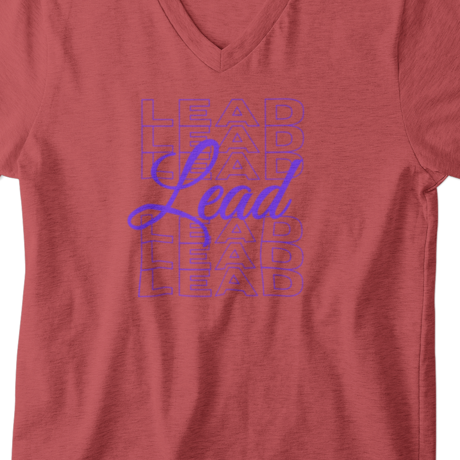 Lead Repeat V-Neck Unisex Tee