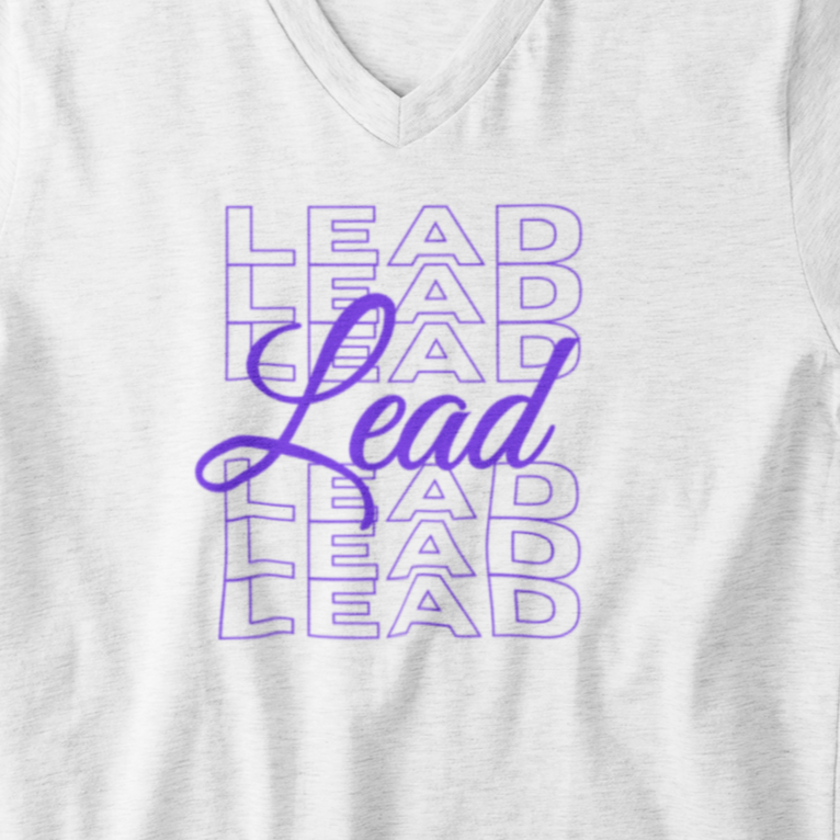 Lead Repeat V-Neck Unisex Tee