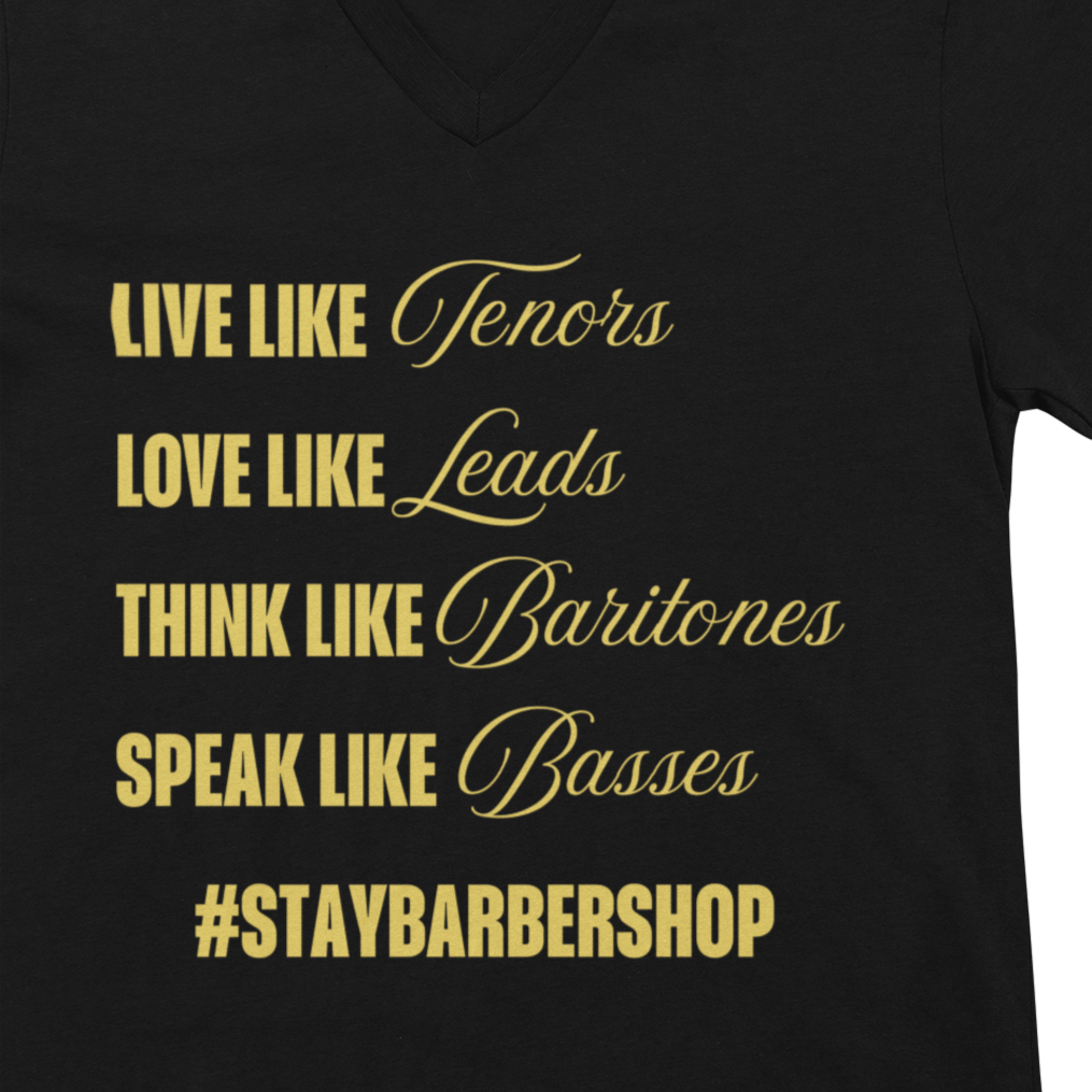 Stay Barbershop V-Neck Unisex Tee