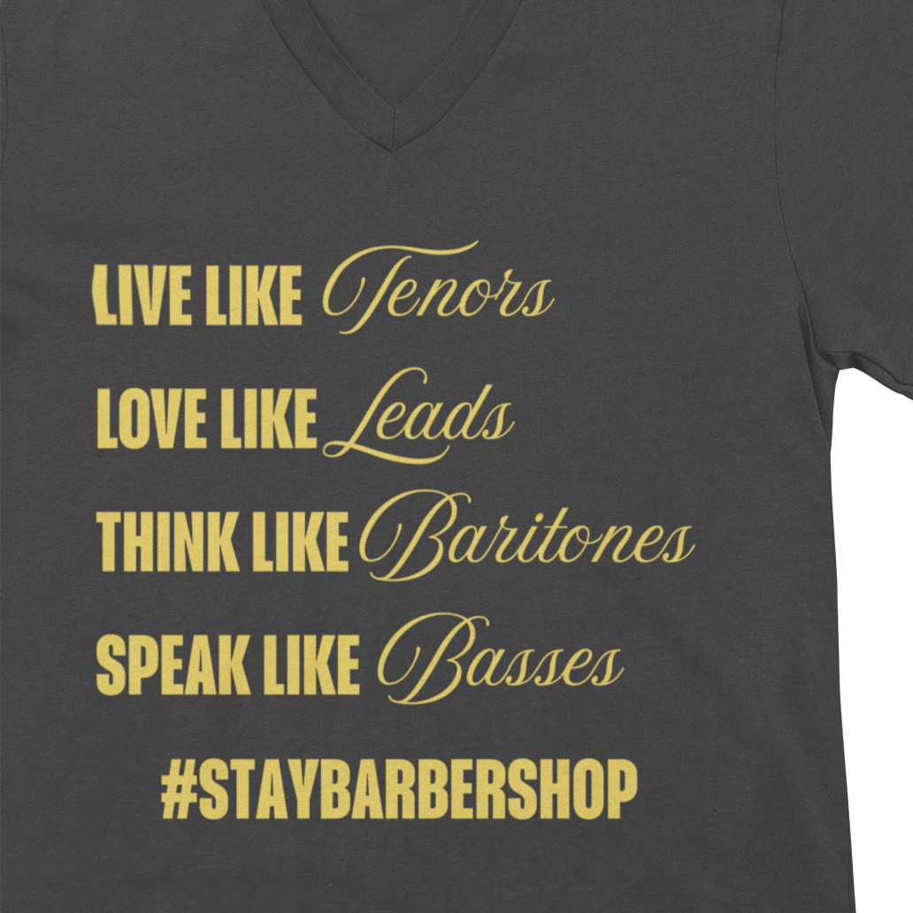 Stay Barbershop V-Neck Unisex Tee