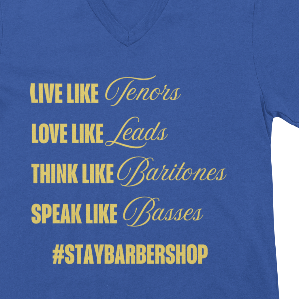 Stay Barbershop V-Neck Unisex Tee
