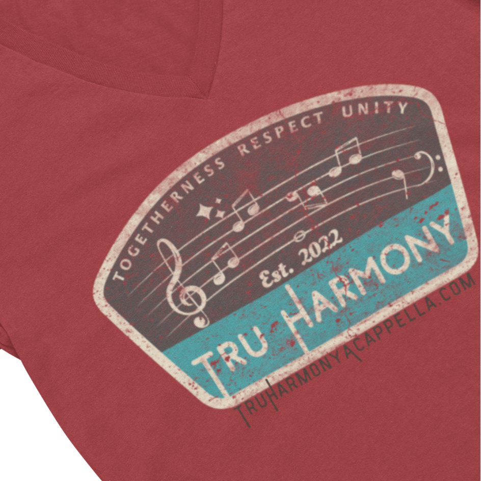 TRU Harmony logo V-Neck Unisex Tee