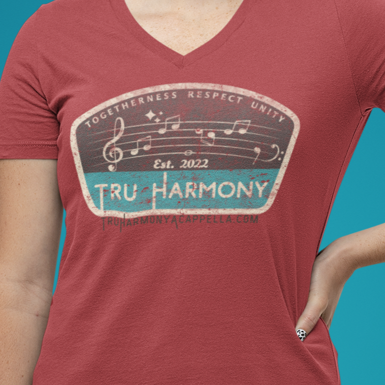 TRU Harmony logo V-Neck Unisex Tee