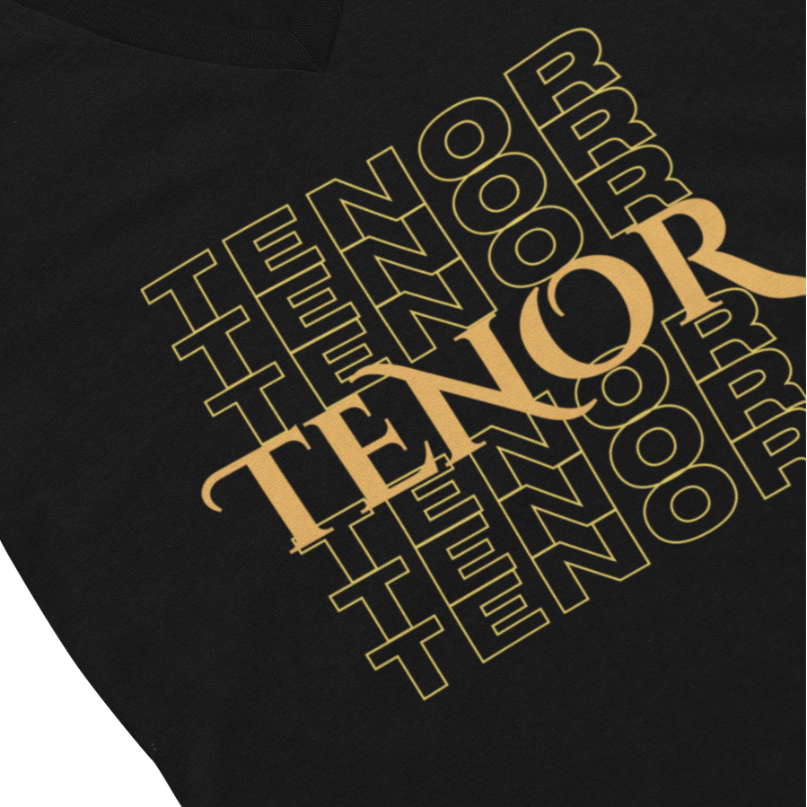 Tenor Repeat V-Neck Unisex Tee