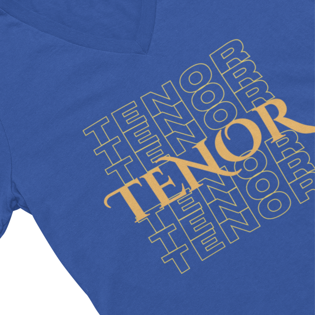 Tenor Repeat V-Neck Unisex Tee