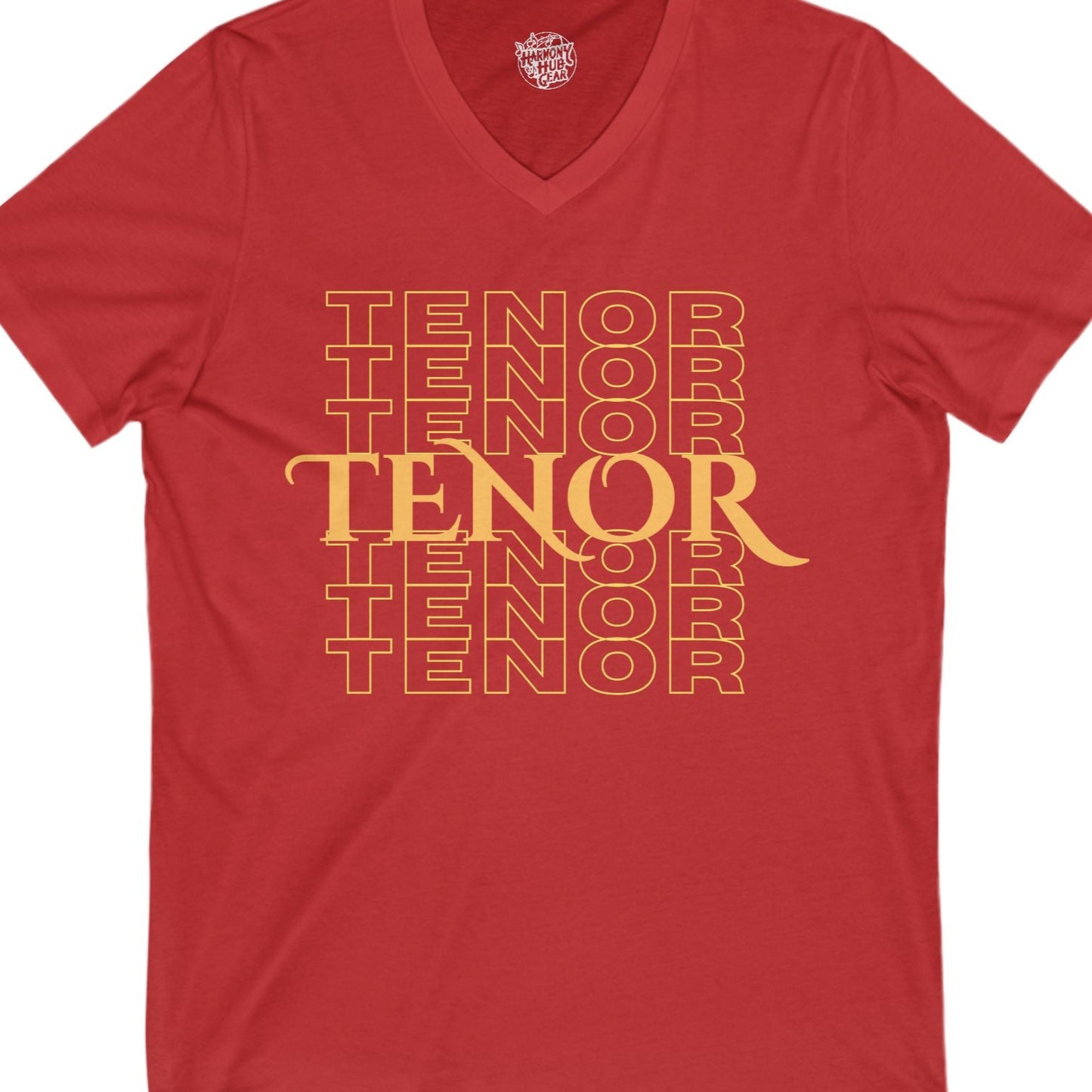 Tenor Repeat V-Neck Unisex Tee
