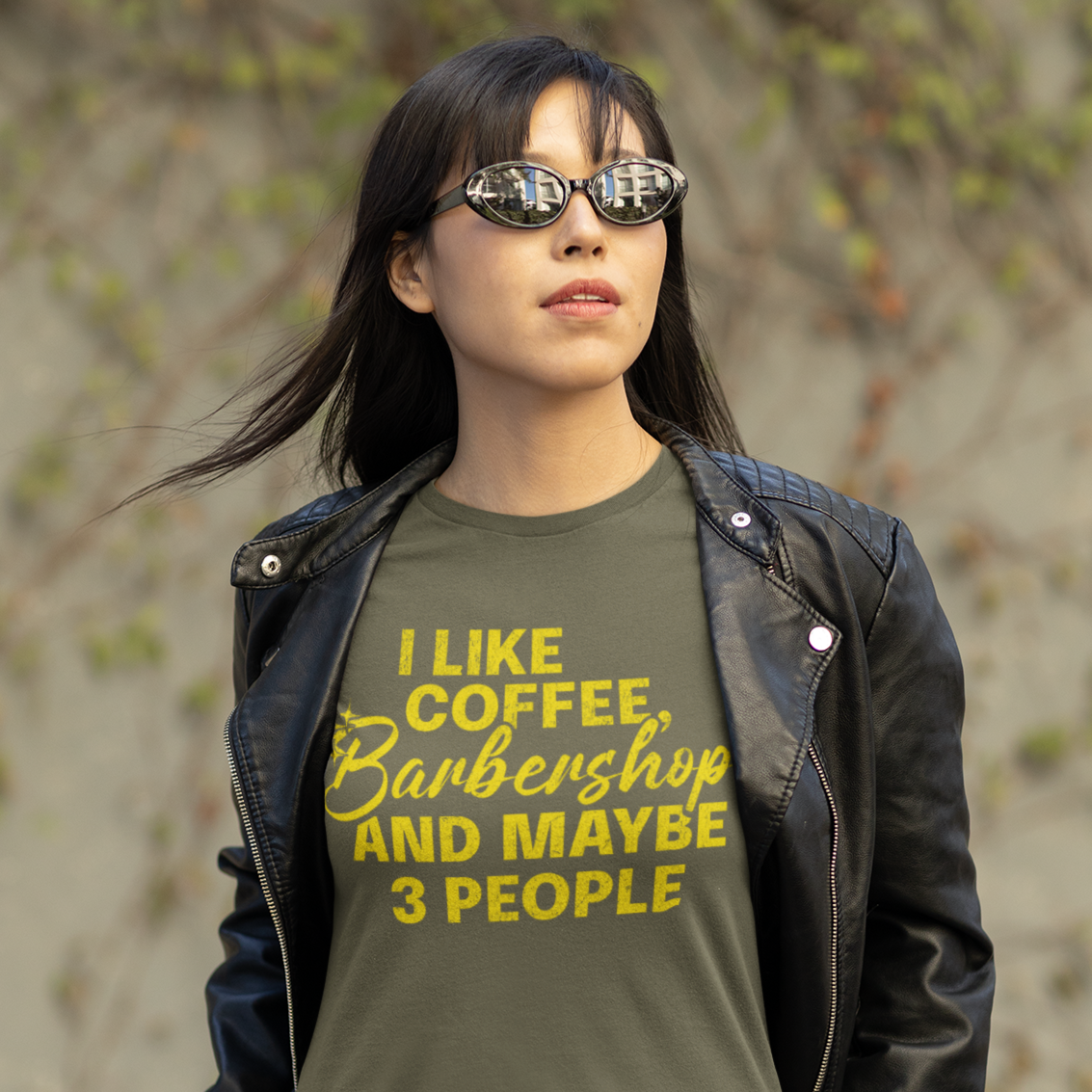 I Like Coffee, Barbershop & Maybe 3 People Unisex Tee