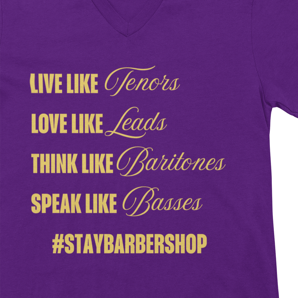 Stay Barbershop V-Neck Unisex Tee