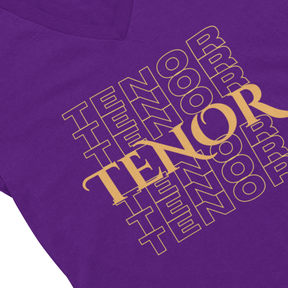 Tenor Repeat V-Neck Unisex Tee